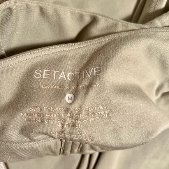 SET ACTIVE - Luxform 1.0 leggings S & Luxform 1.0 band bra bra M - Dune - NWT - Picture 4 of 4